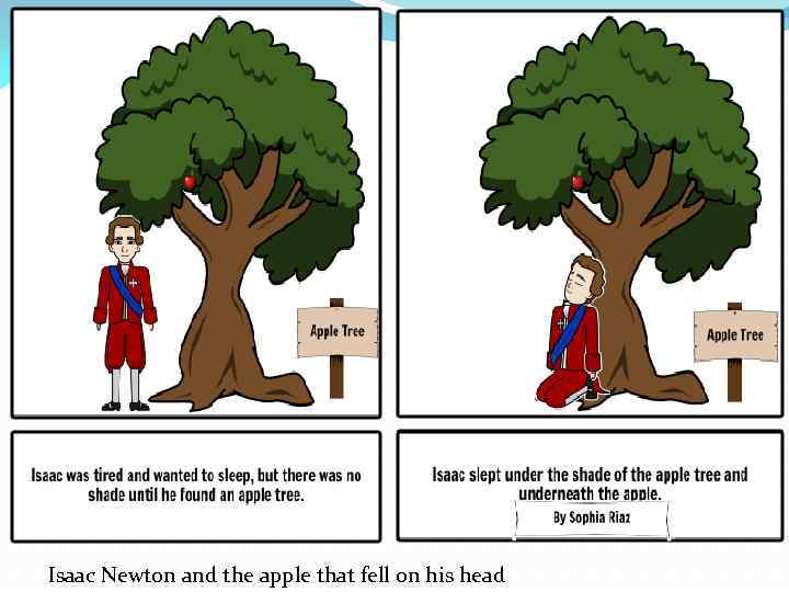 Isaac Newton and the apple that fell on his head 