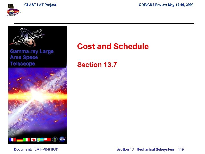 GLAST LAT Project Gamma-ray Large Area Space Telescope Document: LAT-PR-01967 CDR/CD 3 Review May