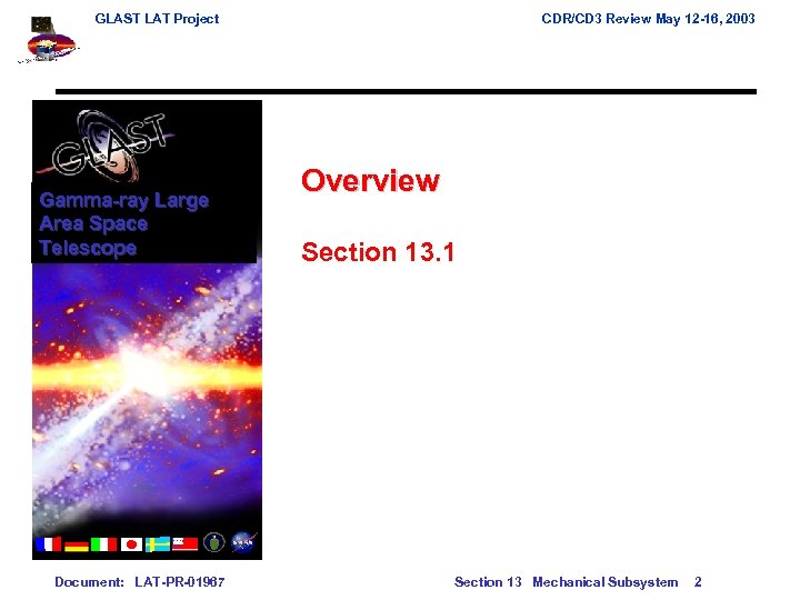 GLAST LAT Project Gamma-ray Large Area Space Telescope Document: LAT-PR-01967 CDR/CD 3 Review May