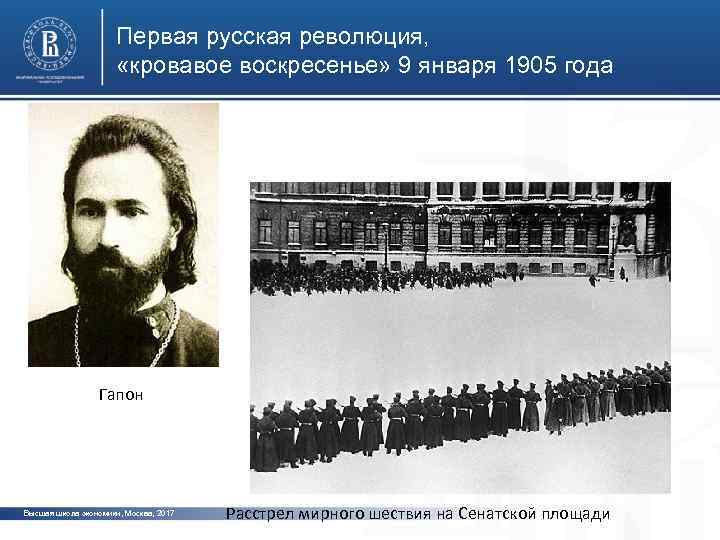 Первая русская революция, «кровавое воскресенье» 9 января 1905 года Гапон Высшая школа экономики, Москва,
