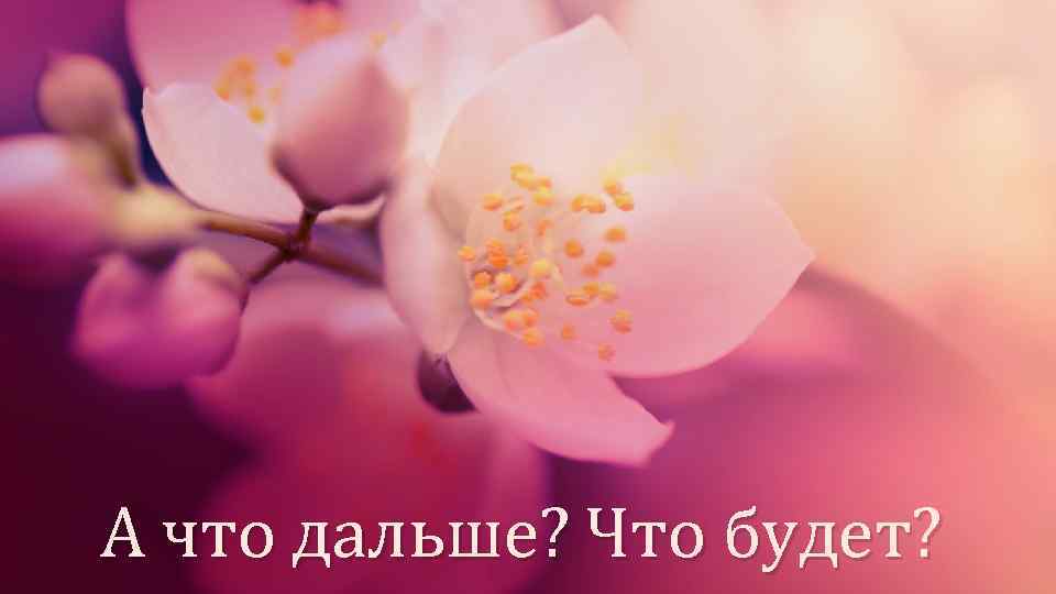 А что дальше? Что будет? 