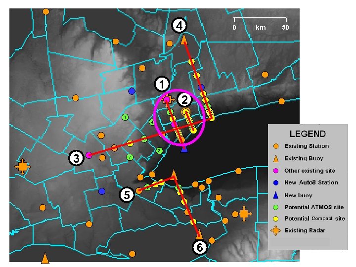 4 0 km 50 1 2 3 2 1 4 6 5 3 8