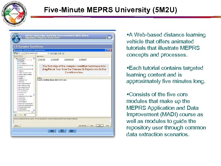 Five-Minute MEPRS University (5 M 2 U) §A Web-based distance learning vehicle that offers