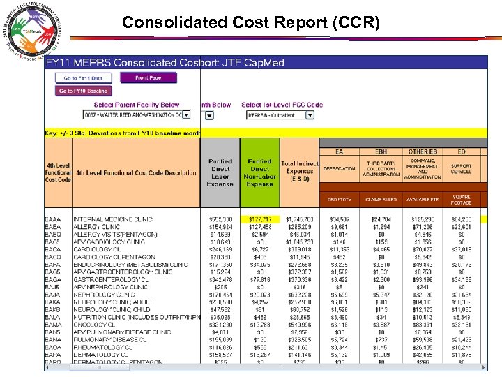 Consolidated Cost Report (CCR) 