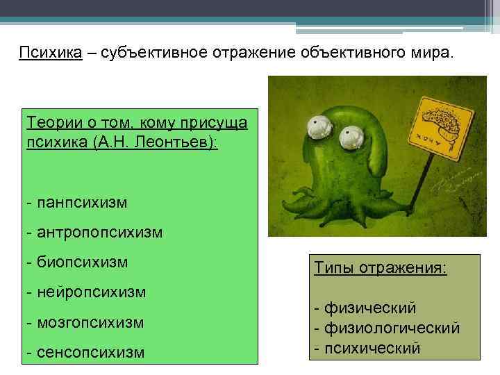 Психический образ субъективен. Психика это субъективное отражение объективного мира. Психика и теория отражения. Психика как субъективное отражение объективного мира. Психика это субъективный образ объективного мира.