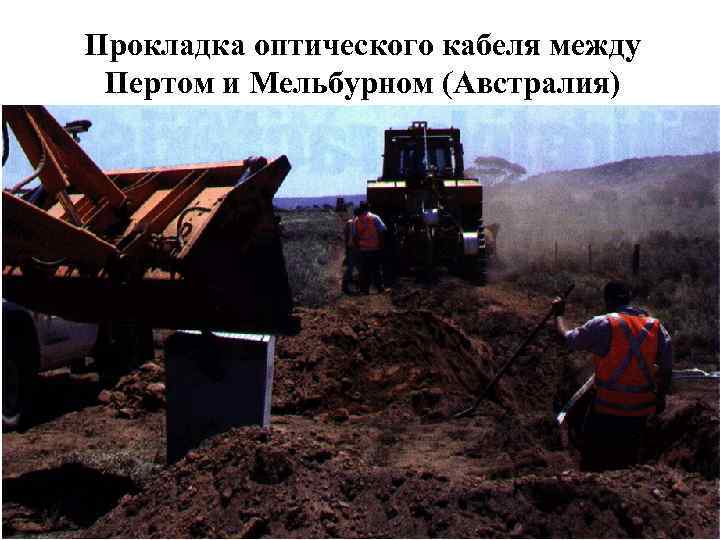 Прокладка оптического кабеля между Пертом и Мельбурном (Австралия) 