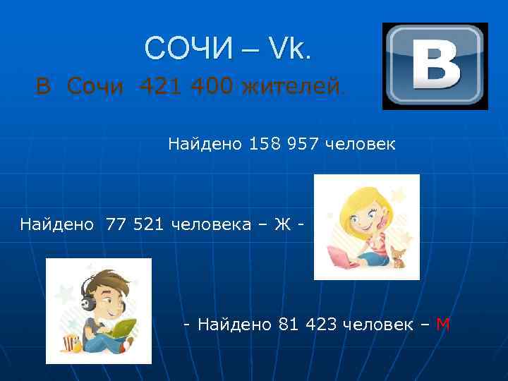 СОЧИ – Vk. В Сочи 421 400 жителей. Найдено 158 957 человек Найдено 77