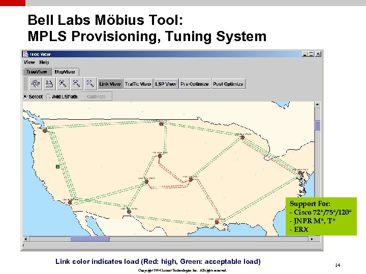 Bell Labs Möbius Tool: MPLS Provisioning, Tuning System Support For: - Cisco 72*/75*/120* -