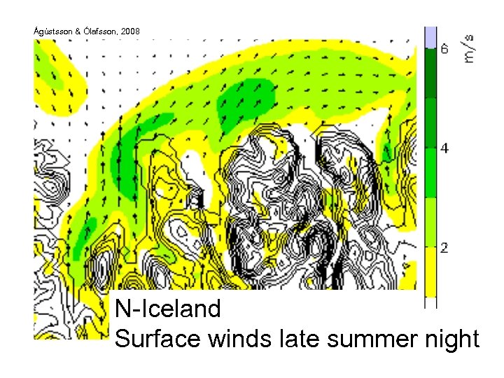 Ágústsson & Ólafsson, 2008 N-Iceland Surface winds late summer night 