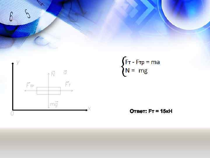 Ответ: Fт = 15 к. Н 