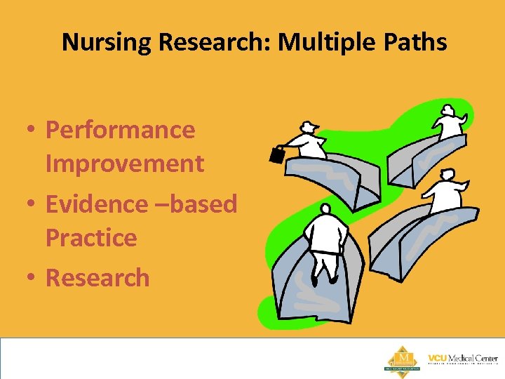 Nursing Research: Multiple Paths • Performance Improvement • Evidence –based Practice • Research 