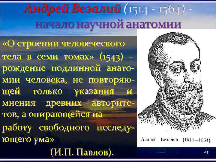  «О строении человеческого тела в семи томах» (1543) рождение подлинной анатомии человека, не