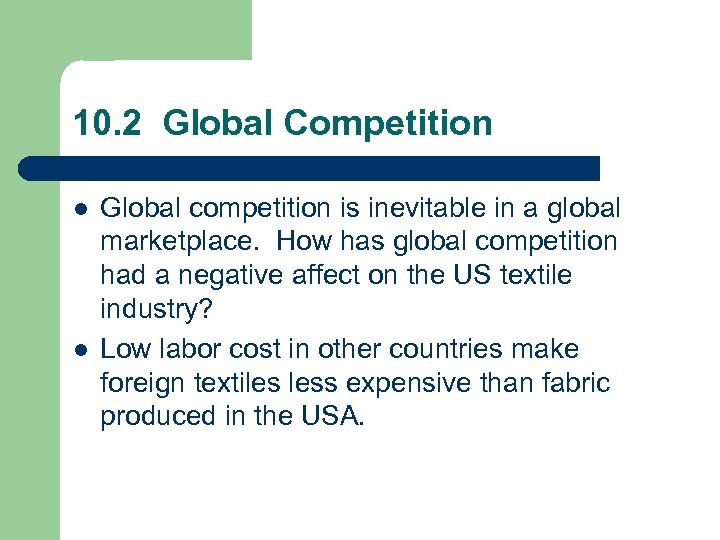 Business In A Global Economy Chapter 10