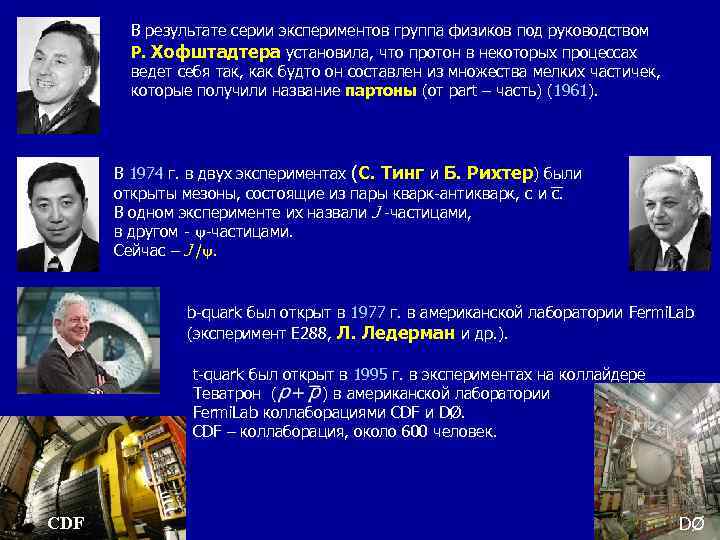 В результате серии экспериментов группа физиков под руководством Р. Хофштадтера установила, что протон в