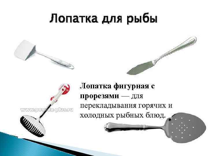 Лопатка для рыбы Лопатка фигурная с прорезями — для перекладывания горячих и холодных рыбных