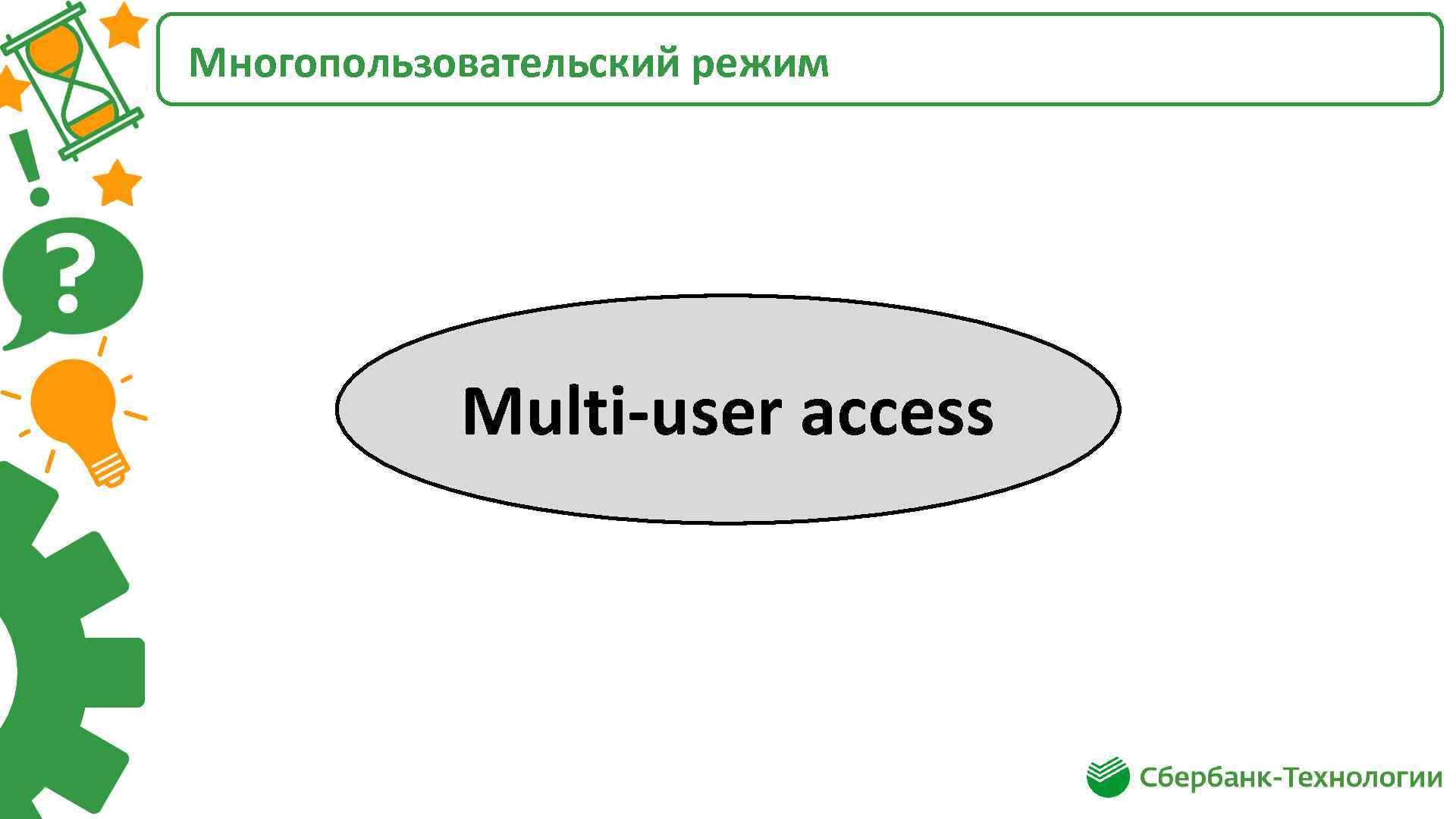 Многопользовательский режим Multi-user access 