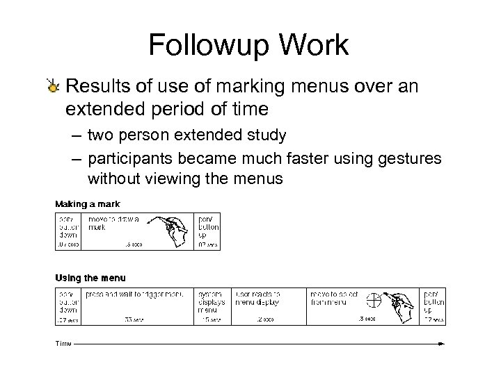 Followup Work Results of use of marking menus over an extended period of time