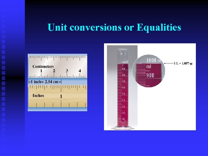 Unit conversions or Equalities 