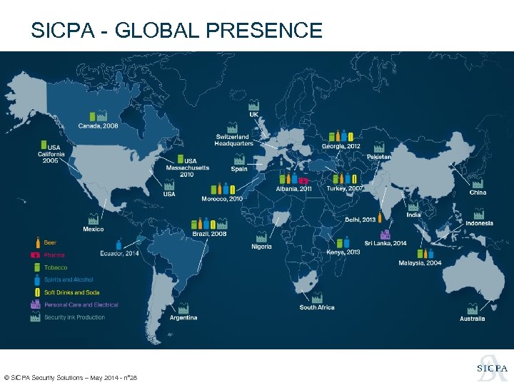 SICPA - GLOBAL PRESENCE © SICPA Security Solutions – May 2014 - n° 28