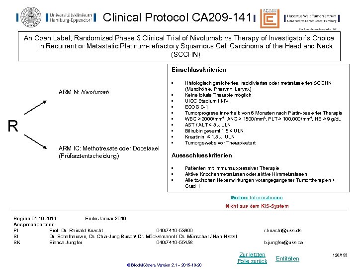 Clinical Protocol CA 209 -141 An Open Label, Randomized Phase 3 Clinical Trial of