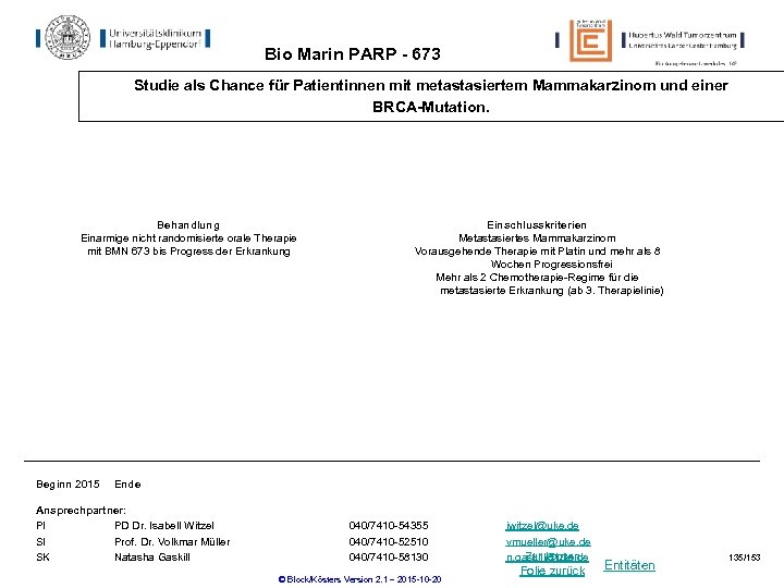 Bio Marin PARP - 673 Studie als Chance für Patientinnen mit metastasiertem Mammakarzinom und