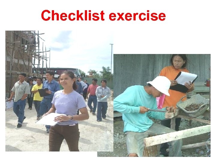 Checklist exercise 