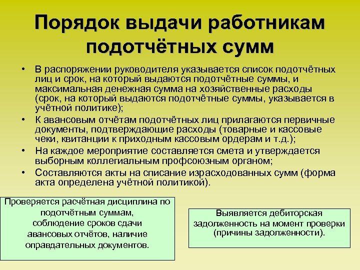 Положение по подотчетным лицам образец