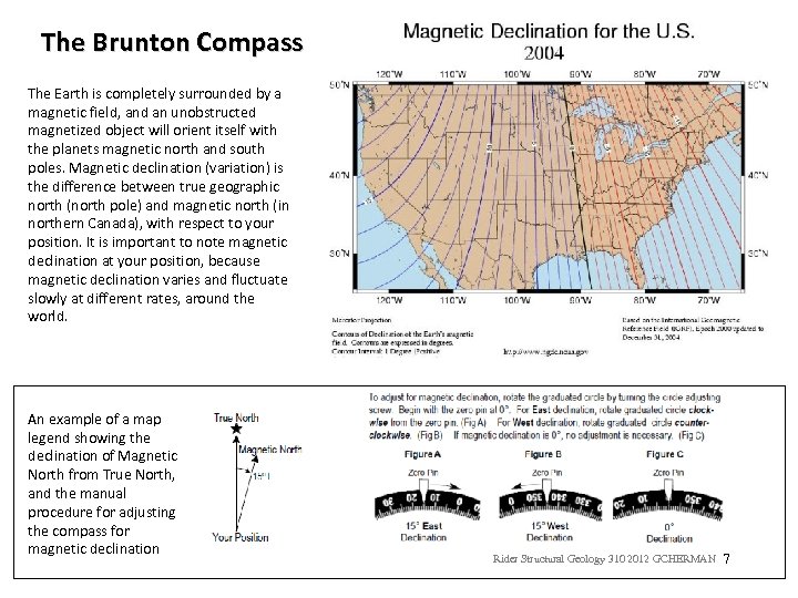 The Brunton Compass The Earth is completely surrounded by a magnetic field, and an