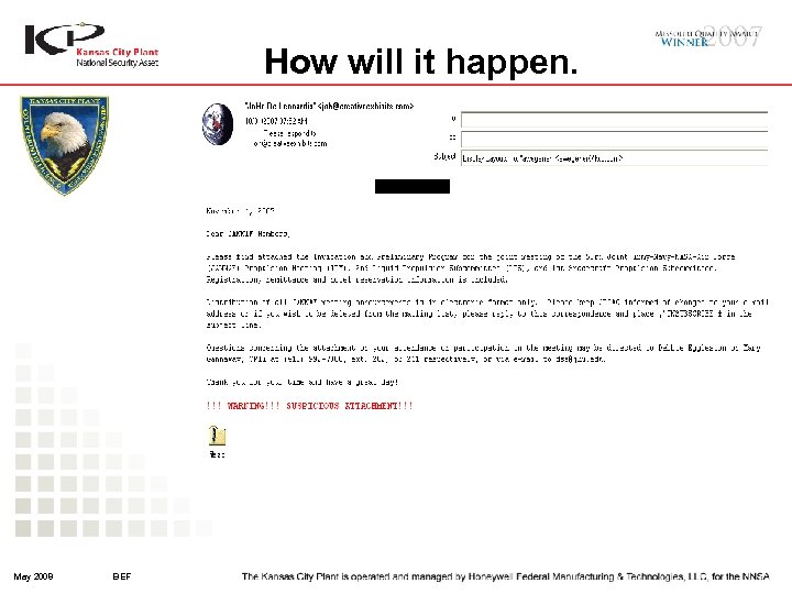 How will it happen. May 2008 BEF 