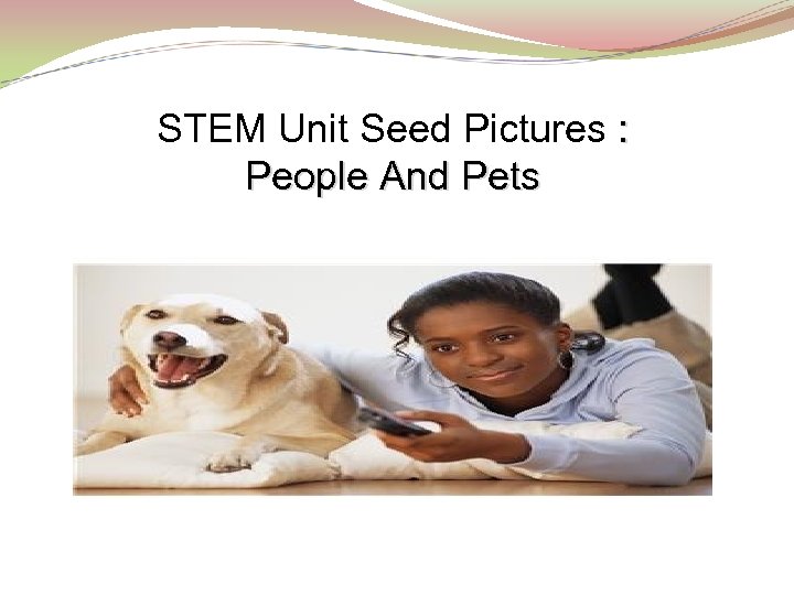 STEM Unit Seed Pictures : People And Pets 