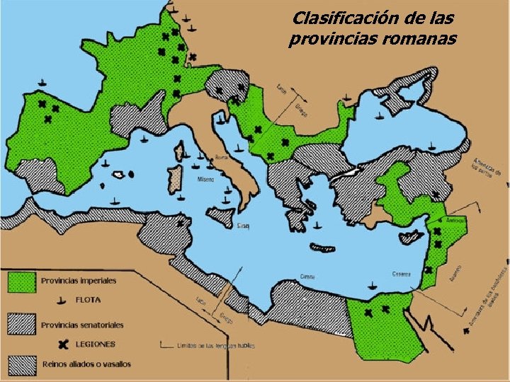 Clasificación de las provincias romanas 
