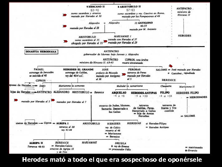 Herodes mató a todo el que era sospechoso de oponérsele 