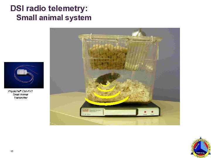 DSI radio telemetry: Small animal system Physio. Tel® C 50 -PXT Small Animal Transmitter