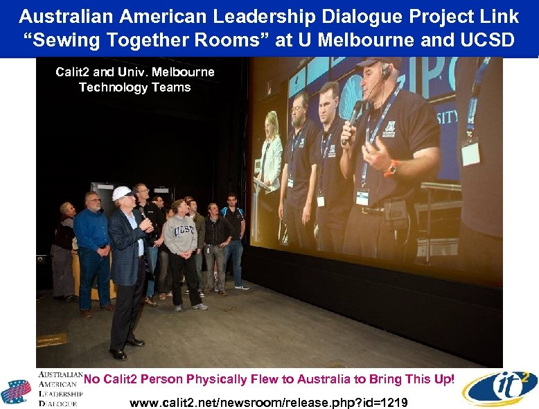 Australian American Leadership Dialogue Project Link “Sewing Together Rooms” at U Melbourne and UCSD