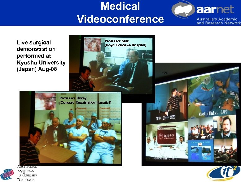 Medical Videoconference Live surgical demonstration performed at Kyushu University (Japan) Aug-08 Professor Stitz (Royal
