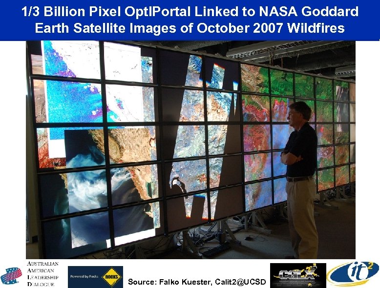 1/3 Billion Pixel Opt. IPortal Linked to NASA Goddard Earth Satellite Images of October