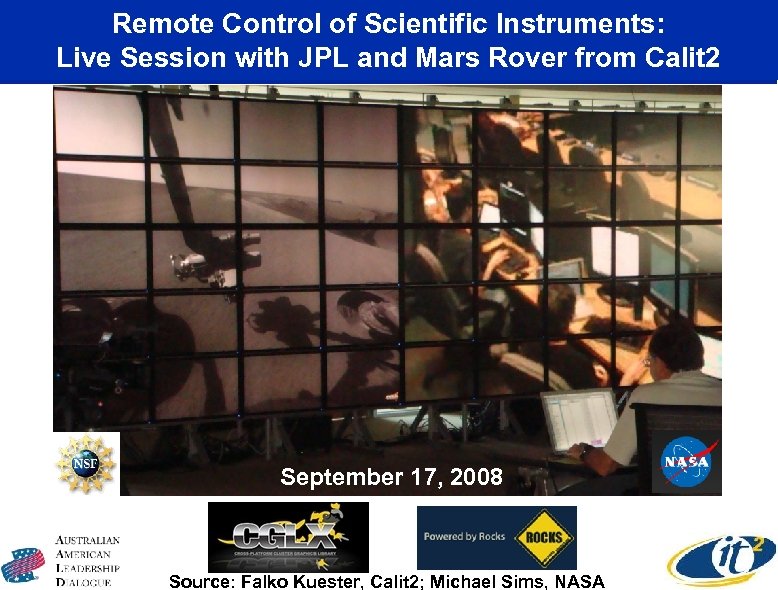 Remote Control of Scientific Instruments: Live Session with JPL and Mars Rover from Calit