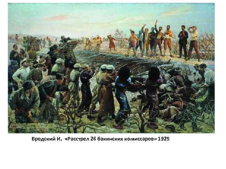 Бродский И. «Расстрел 26 бакинских комиссаров» 1925 