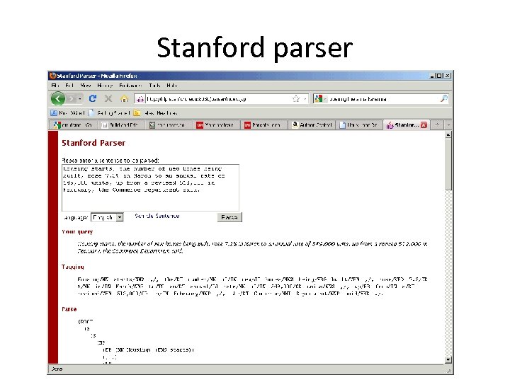 Stanford parser 