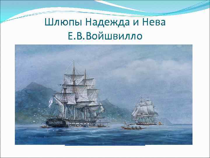 Шлюпы Надежда и Нева Е. В. Войшвилло 
