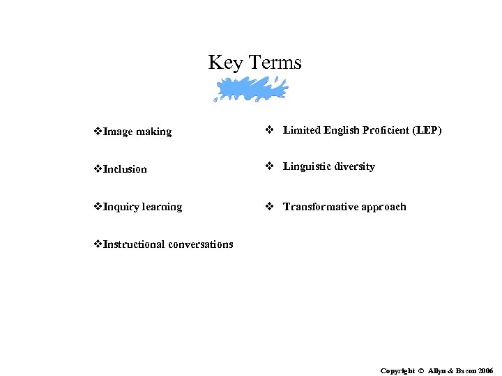 Key Terms v. Image making v Limited English Proficient (LEP) v. Inclusion v Linguistic