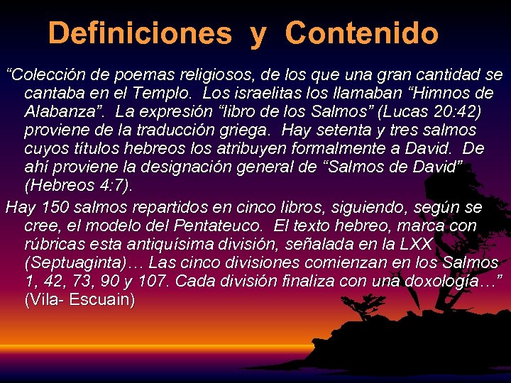 Definiciones y Contenido “Colección de poemas religiosos, de los que una gran cantidad se