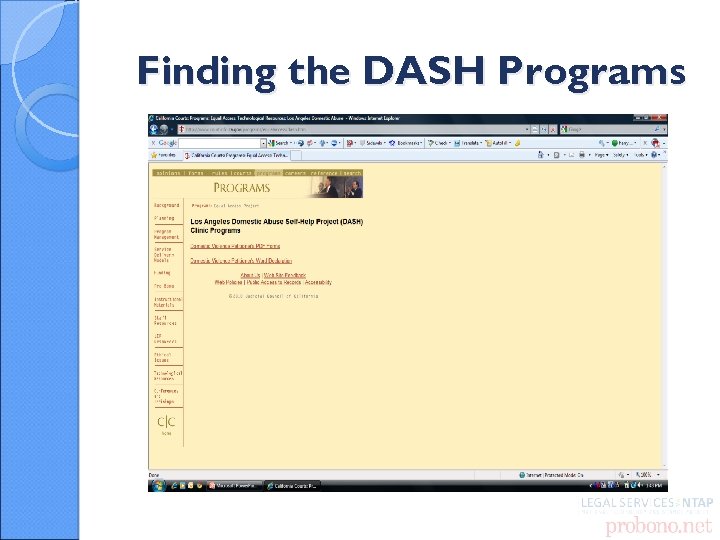 Finding the DASH Programs 