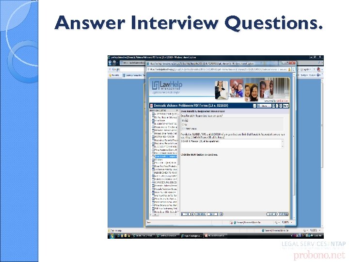 Answer Interview Questions. 