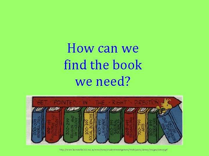 How can we find the book we need? http: //www. barnstable. k 12. ma.