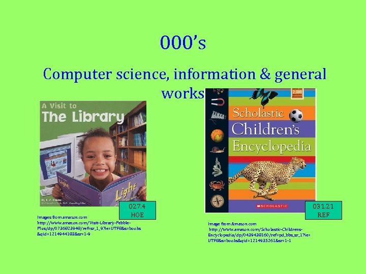 000’s Computer science, information & general works 027. 4 HOE Images from amazon. com