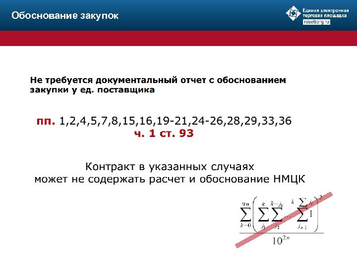  Обоснование закупок 