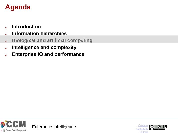 Agenda ■ ■ ■ Introduction Information hierarchies Biological and artificial computing Intelligence and complexity