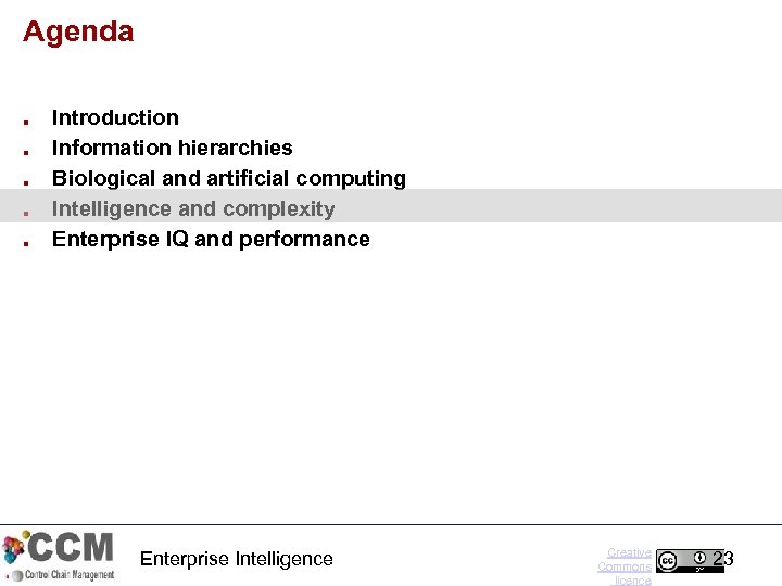 Agenda ■ ■ ■ Introduction Information hierarchies Biological and artificial computing Intelligence and complexity