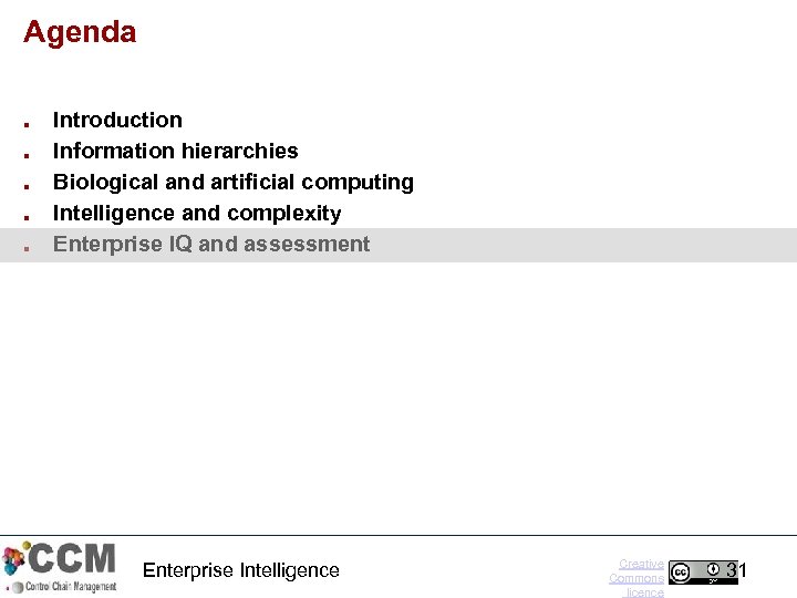 Agenda ■ ■ ■ Introduction Information hierarchies Biological and artificial computing Intelligence and complexity